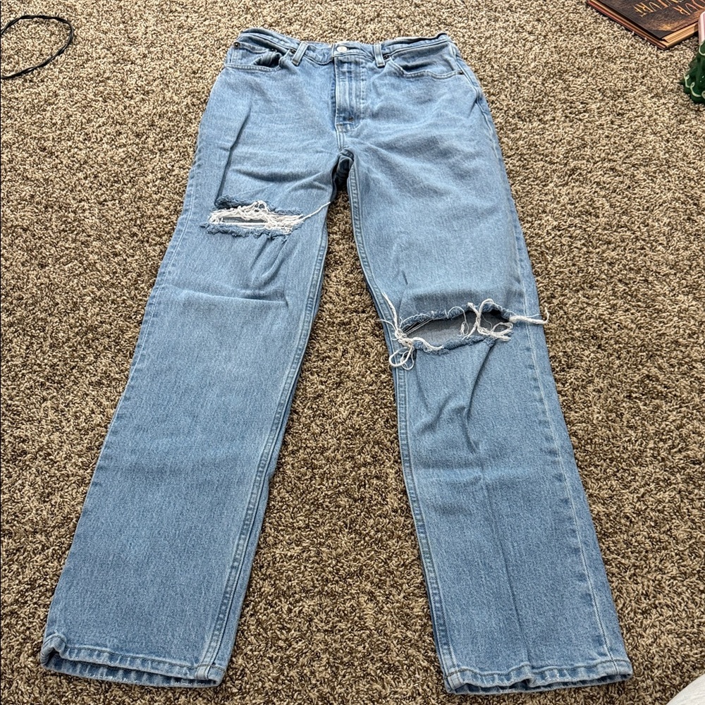 Abercrombie & Fitch the 90s straight ultra high rise